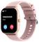 A pink smartwatch displays an incoming call from the number 18562002328 with the options 'Answer' and 'Decline'.