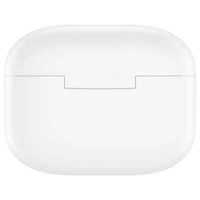 White charging station for wireless earbuds, rectangular with rounded corners.