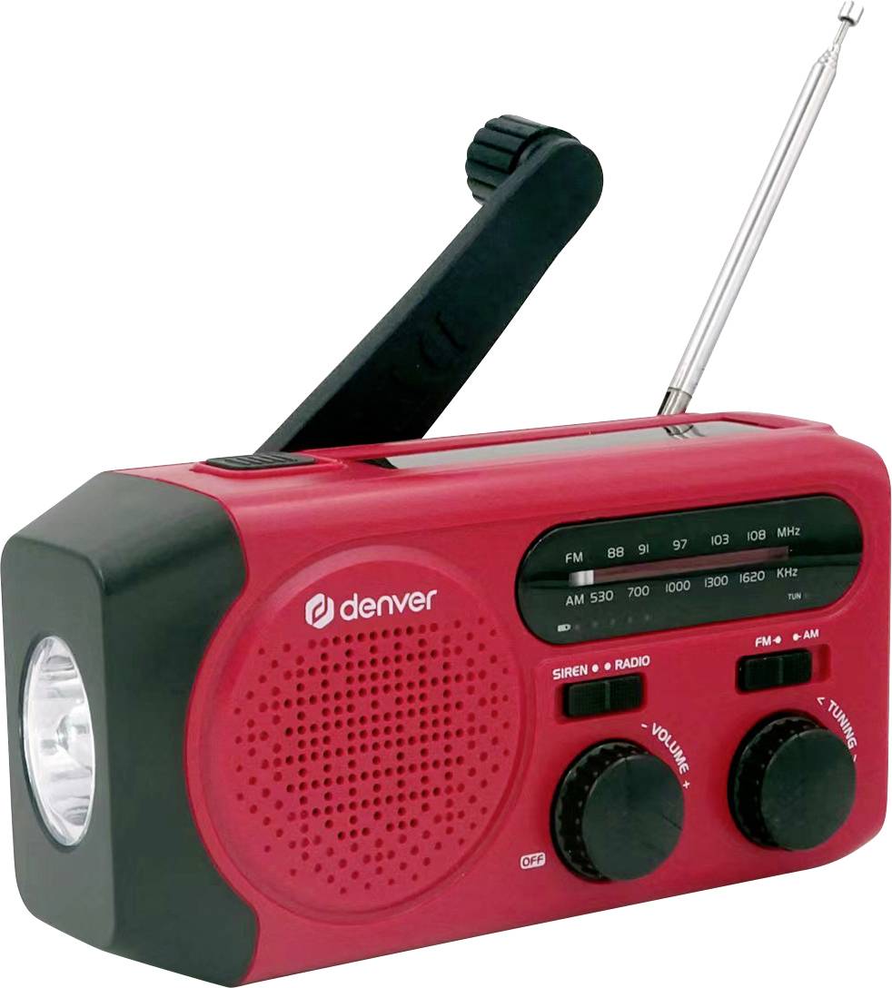 Denver SCR-2010 Emergency radio FM, AM Red, Black