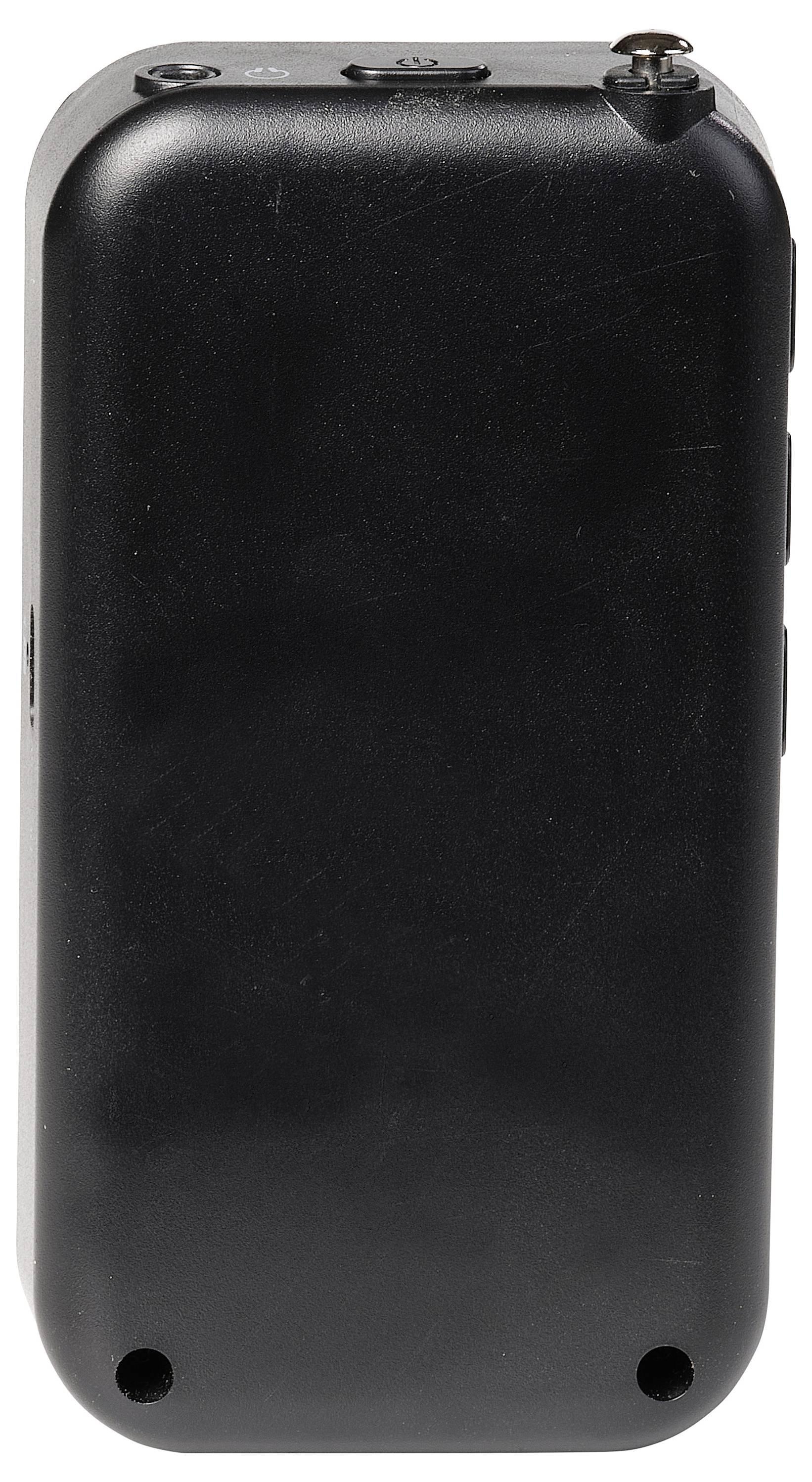 A black, rectangular device with buttons on the side and a switch on top, possibly an electronic control unit.