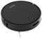 A round, black robot vacuum cleaner with control buttons on its top surface, pictured against a white background.