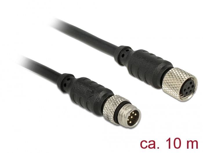 Delock 12643 Sensor/actuator cable M8 10 m No. of pins (RJ): 6 1 pc(s) Bag-0