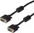 Two black VGA cables with gold-plated connectors, suitable for connecting older monitors or projectors to computers.