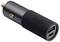 Black car charger with two USB outputs and one USB-C output. Brand name 'akyga' on the side. Compatible with PD.