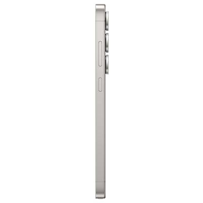 Side view of a sleek smartphone in silver with two camera lenses, focusing on design and camera technology.
