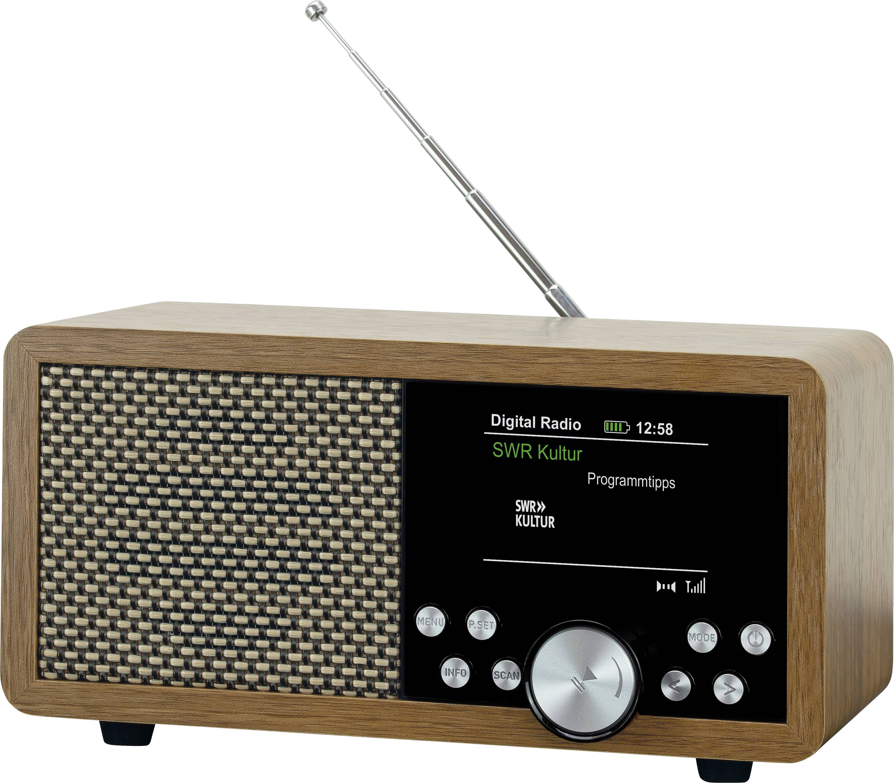 Dynavox Shortwave receiver DAB+, FM, DAB DAB+, Bluetooth, SD, USB Brown
