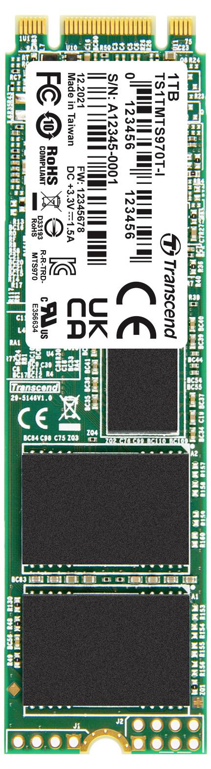Transcend 1 TB SATA M.2 internal SSD 2280 TS1TMTS970TI-VS1