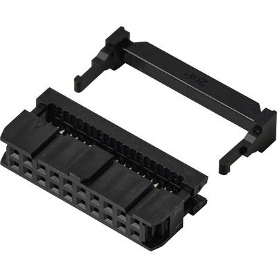 TRU COMPONENTS TC-13537792 Pin connector + strain relief Contact spacing: 2.54 mm Total number of pins: 20 No. of rows: -0