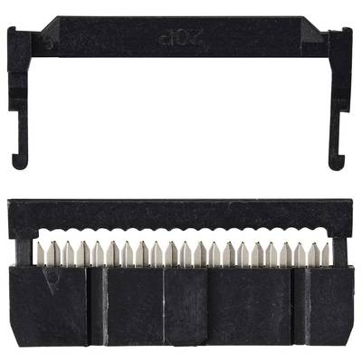 TRU COMPONENTS TC-13537792 Pin connector + strain relief Contact spacing: 2.54 mm Total number of pins: 20 No. of rows: -2