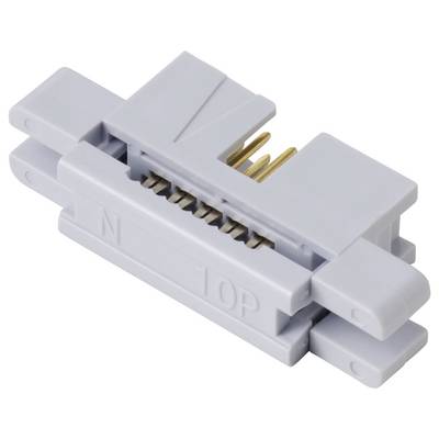 TRU COMPONENTS TC-13537804 Pin connector + sleeve Contact spacing: 2.54 mm Total number of pins: 10 No. of rows: 2 1 pc(-1