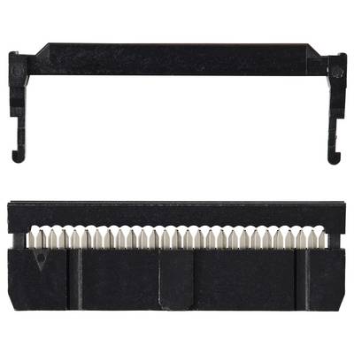 TRU COMPONENTS TC-13537816 Pin connector + strain relief Contact spacing: 2.54 mm Total number of pins: 26 No. of rows: -2