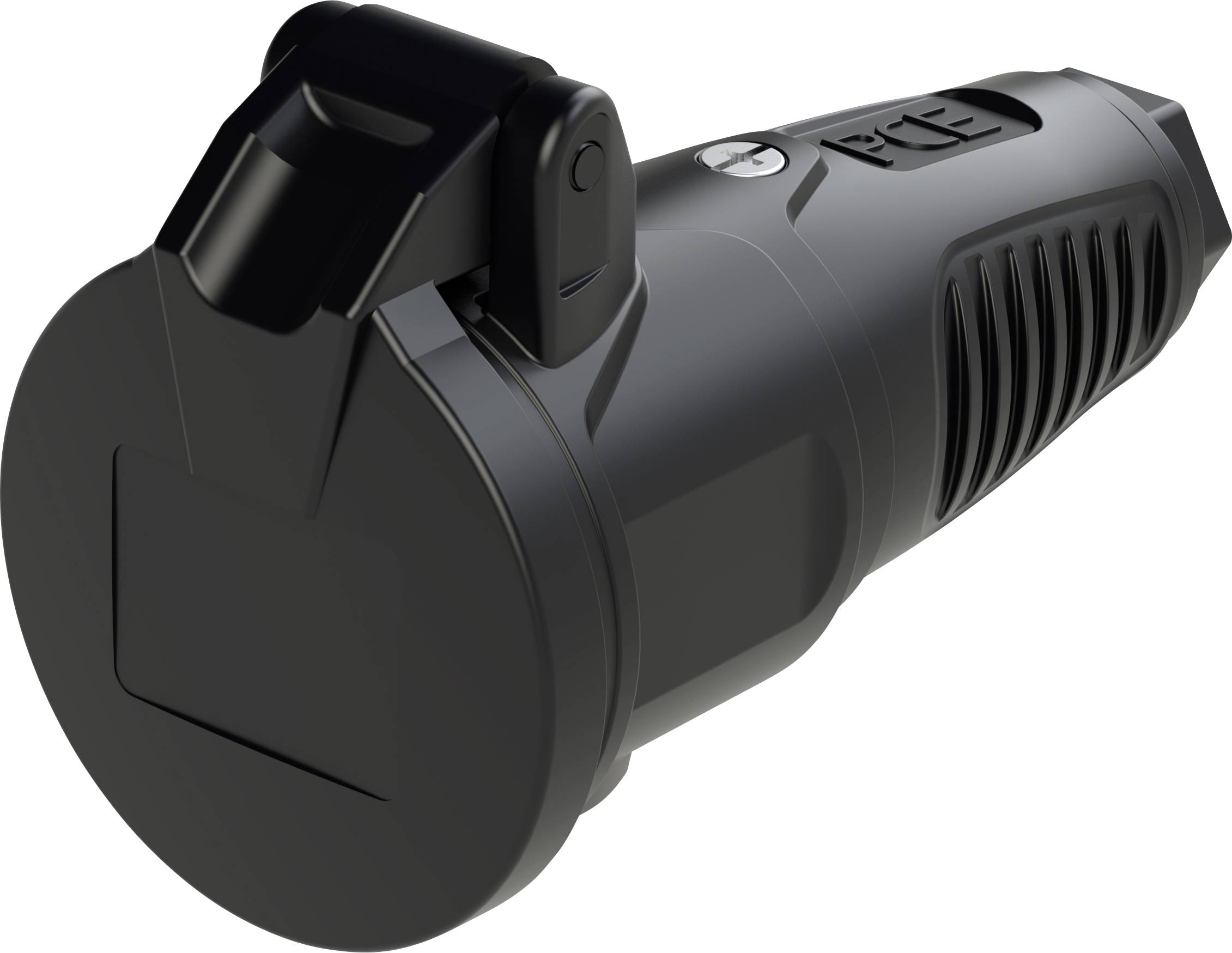 PC Electric 2412-ssw Safety mains socket Rubber 250 V Black IP54