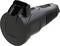 A black torch with a robust casing and a push button on the side. It has a non-slip grip texture.