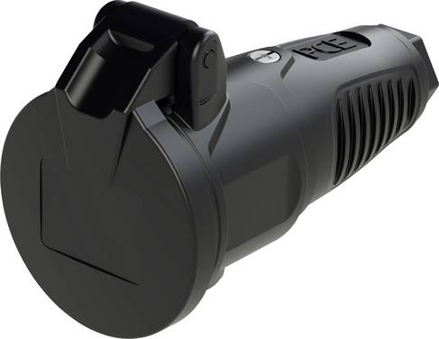PC Electric 2522-ss Safety mains socket Solid rubber  250 V Black IP54