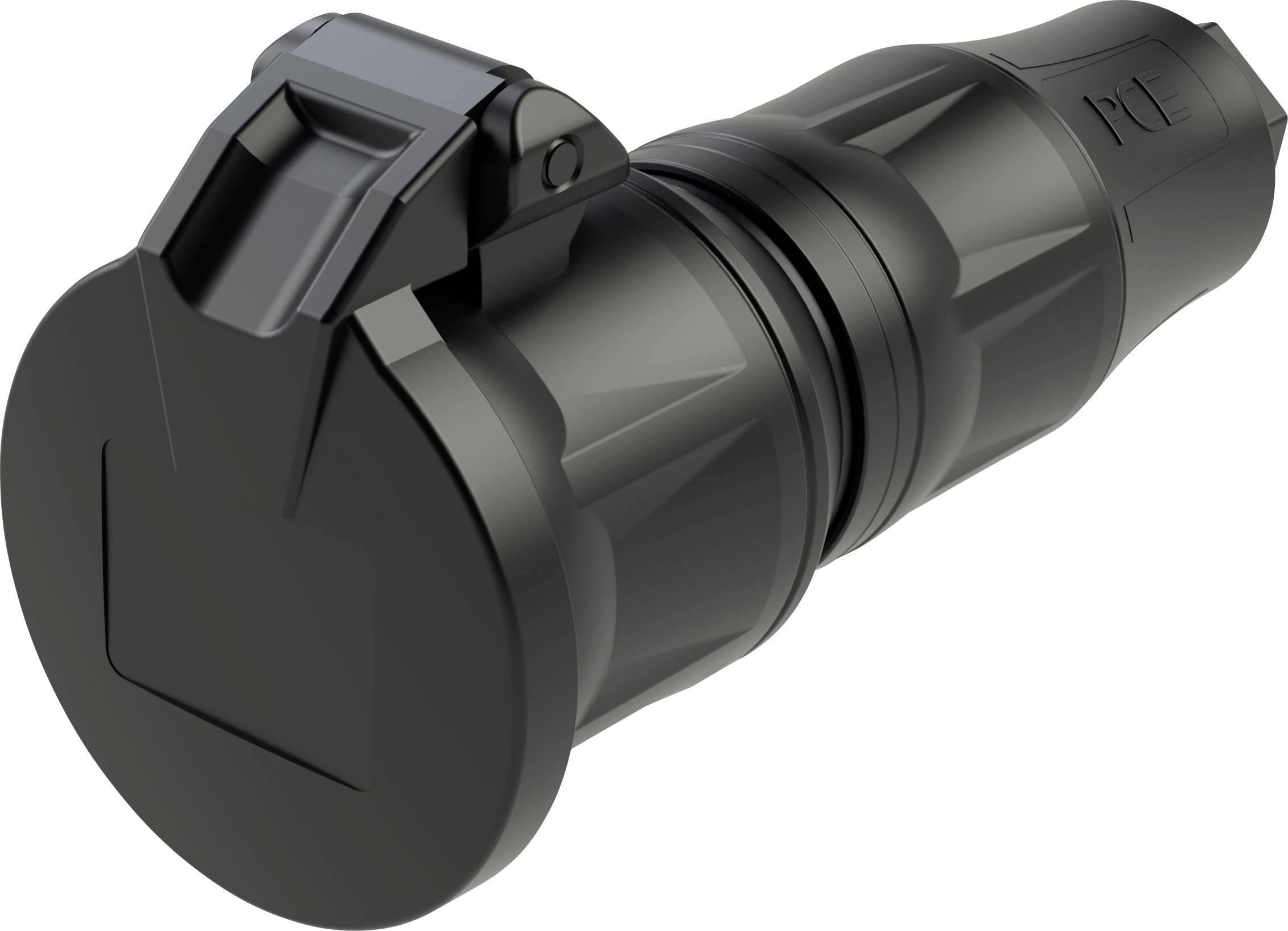 PC Electric 25712-ss Safety mains socket Plastic 250 V Black IP54