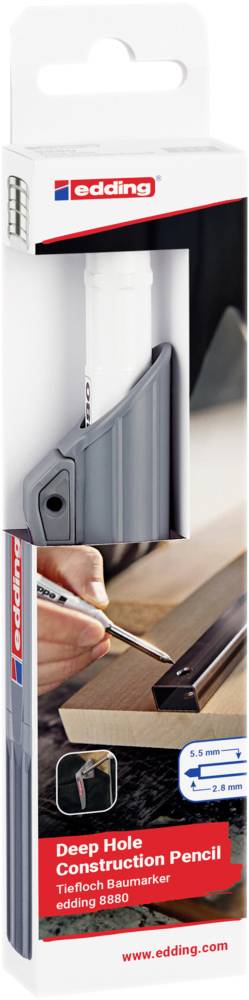 Edding Baumarker Garphit 4-8880-1-1112 Drill hole marker Grey, White 1 pc(s)