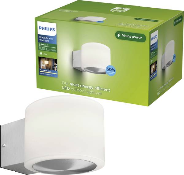Philips LED Otis 929004141001 LED outdoor wall light LED (monochrome) LED 4.3 W Stainless steel