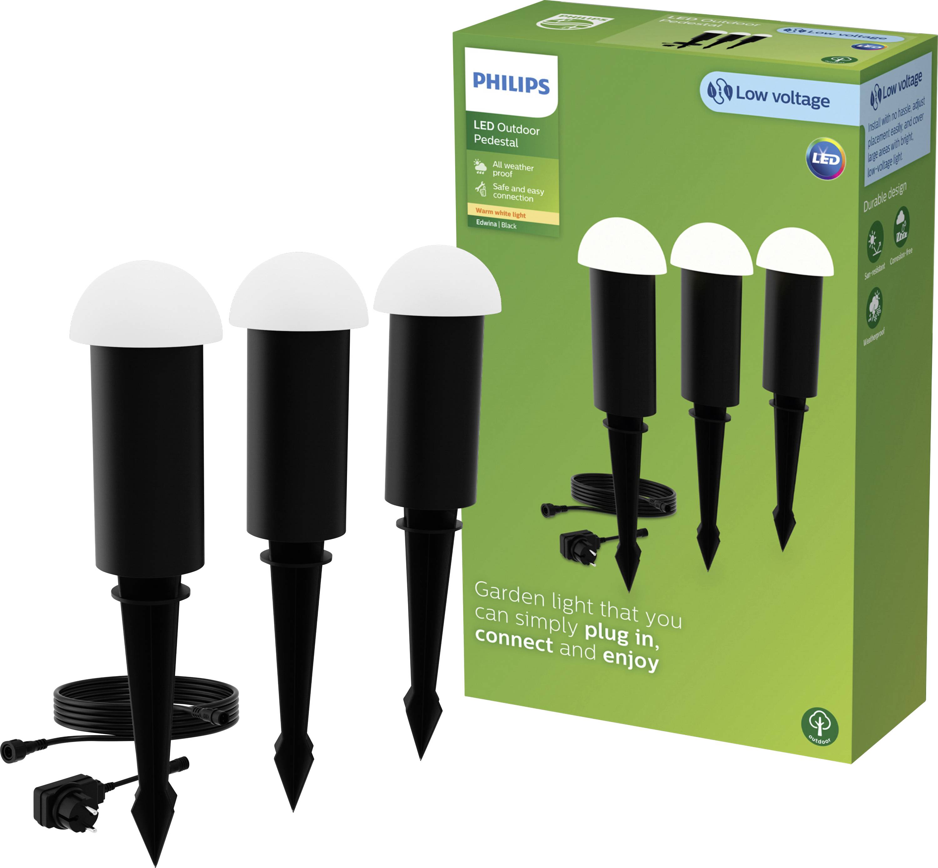 Philips LED 929004659501 Edwina LED outdoor free standing light LED (monochrome) 4.5 W Black