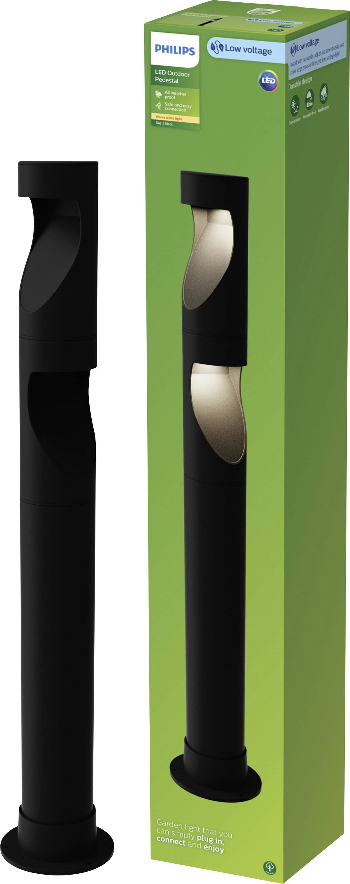 Philips LED 929004659601 Desi LED outdoor free standing light LED (monochrome) 1.5 W Black