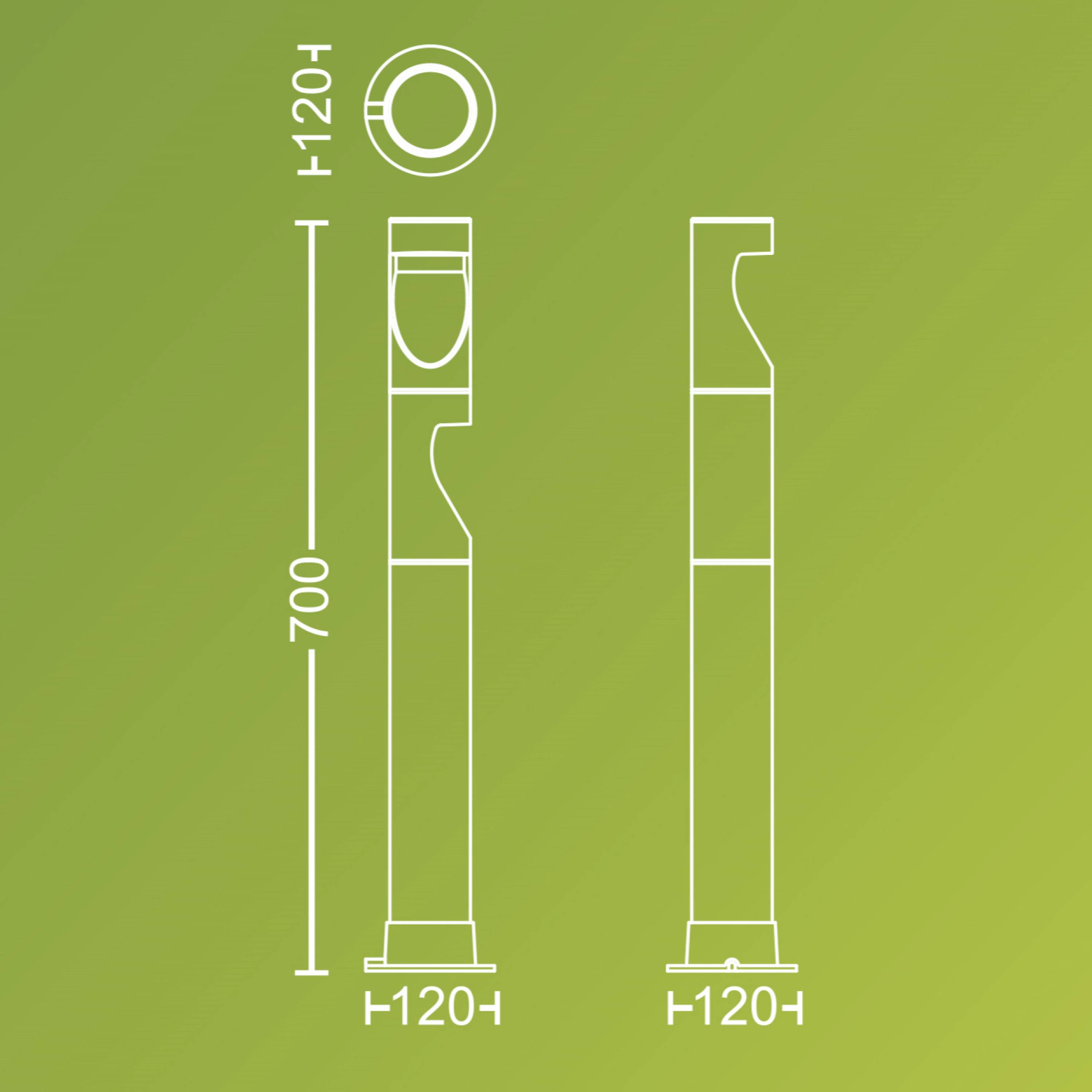Philips LED 929004659701 Desi LED outdoor free standing light LED (monochrome) LED 4.5 W Black-5