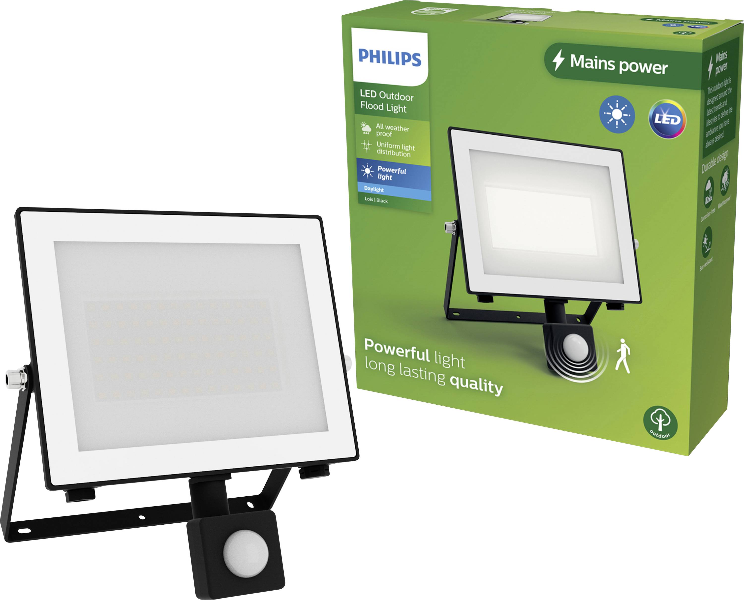 Philips LED Lois 929004642701 LED outdoor floodlight (+ motion detector) 50 W Cool white