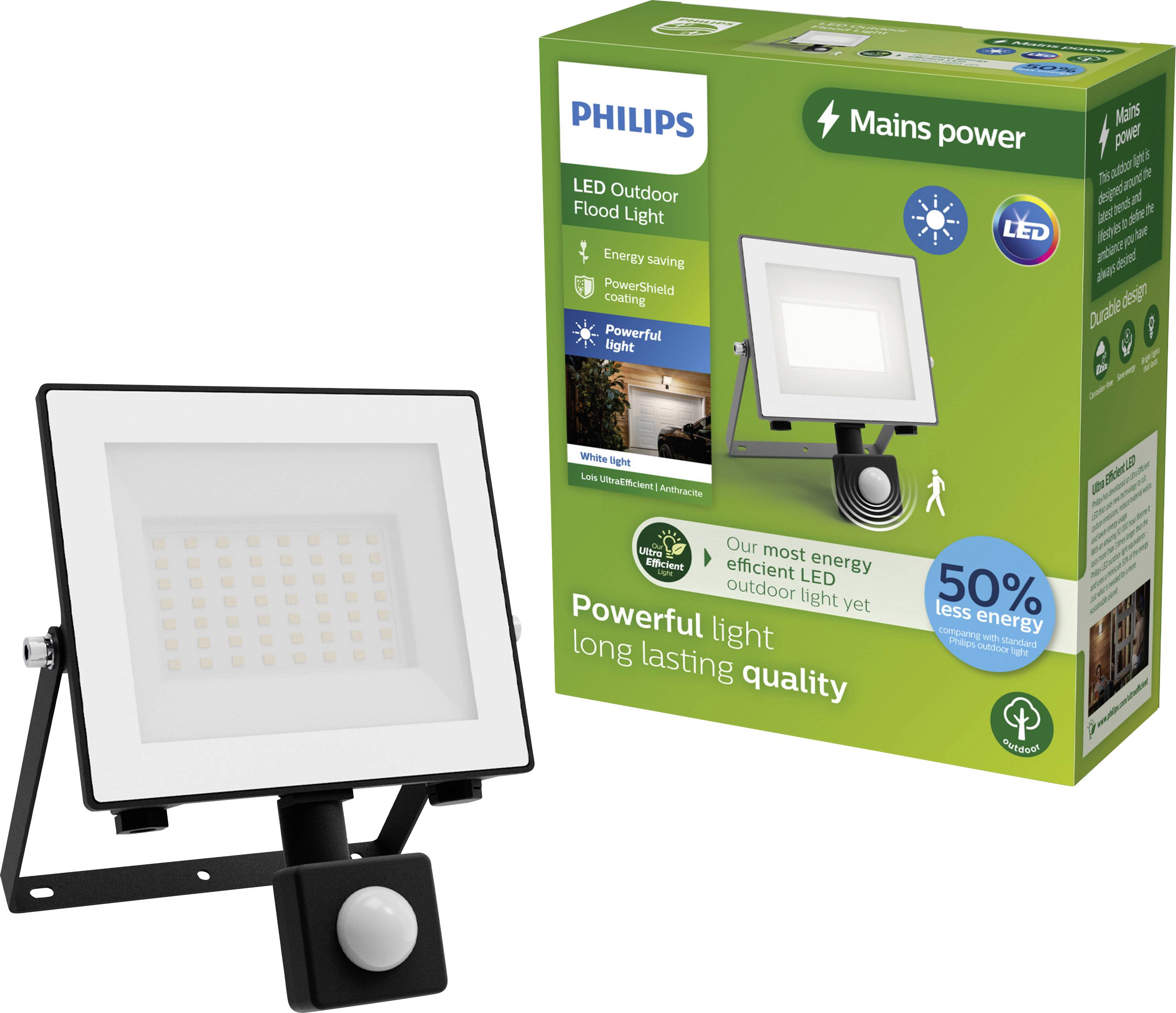 Philips LED Lois 929004643201 LED outdoor floodlight (+ motion detector) 14 W Warm white