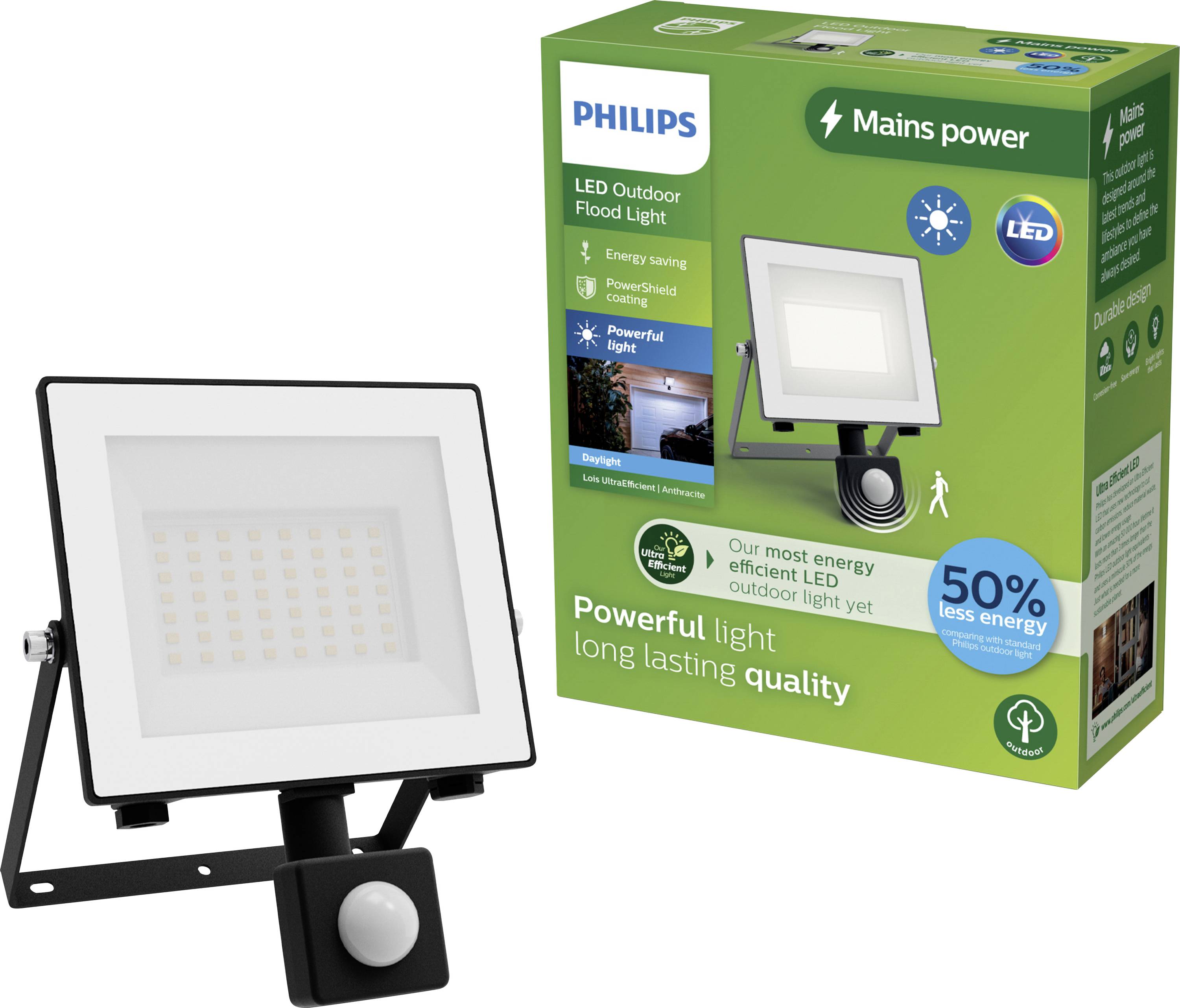Philips LED Lois 929004643301 LED outdoor floodlight (+ motion detector) 14 W Cool white