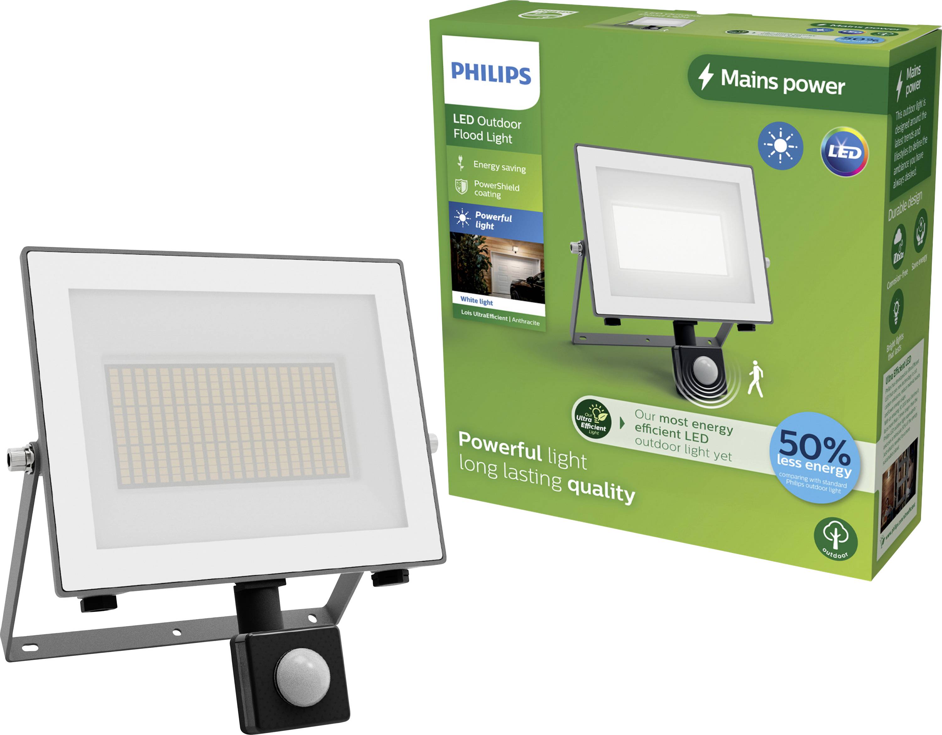 Philips LED Lois 929004643401 LED outdoor floodlight (+ motion detector) 24 W Warm white