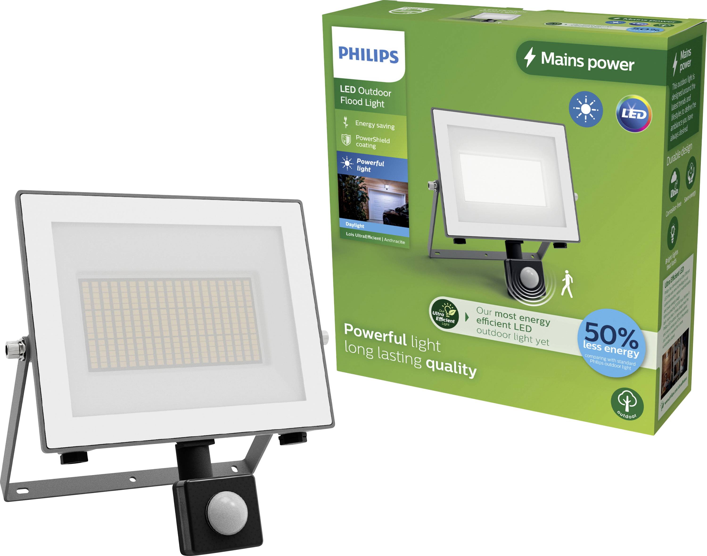 Philips LED Lois 929004643501 LED outdoor floodlight (+ motion detector) 24 W Cool white