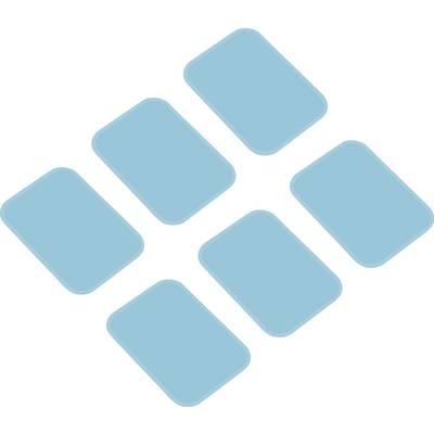 Six blue rectangles arranged diagonally to form a pattern.