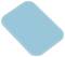 A simple blue rectangle with rounded corners on a white background.