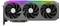 A black graphics card with three large fans and a rainbow LED light strip on top. Marked with 'ZOTAC'.