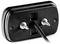 Black rectangular rear light with two screws and a cable at the back, typical for vehicle installation.