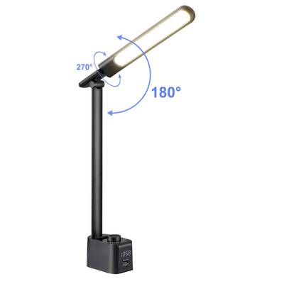 Sygonix SY-6770690 LED desk light LED (monochrome) LED EEC: F (A - G) Black-8