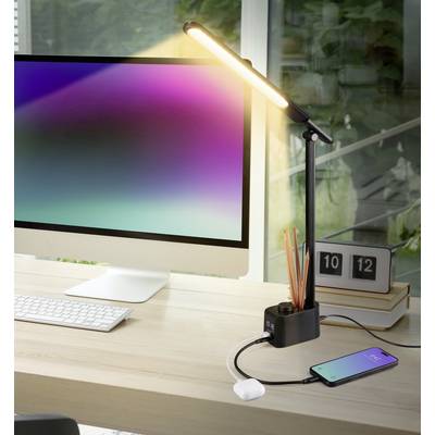 Sygonix SY-6770690 LED desk light LED (monochrome) LED EEC: F (A - G) Black-6