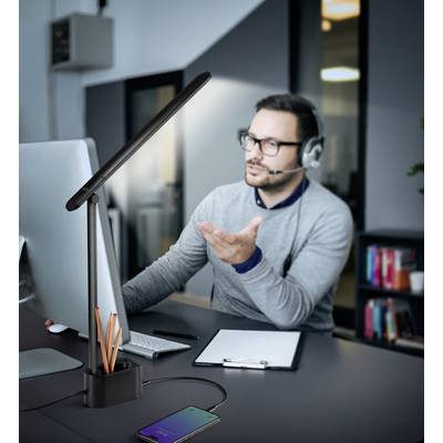 Sygonix SY-6770690 LED desk light LED (monochrome) LED EEC: F (A - G) Black-7