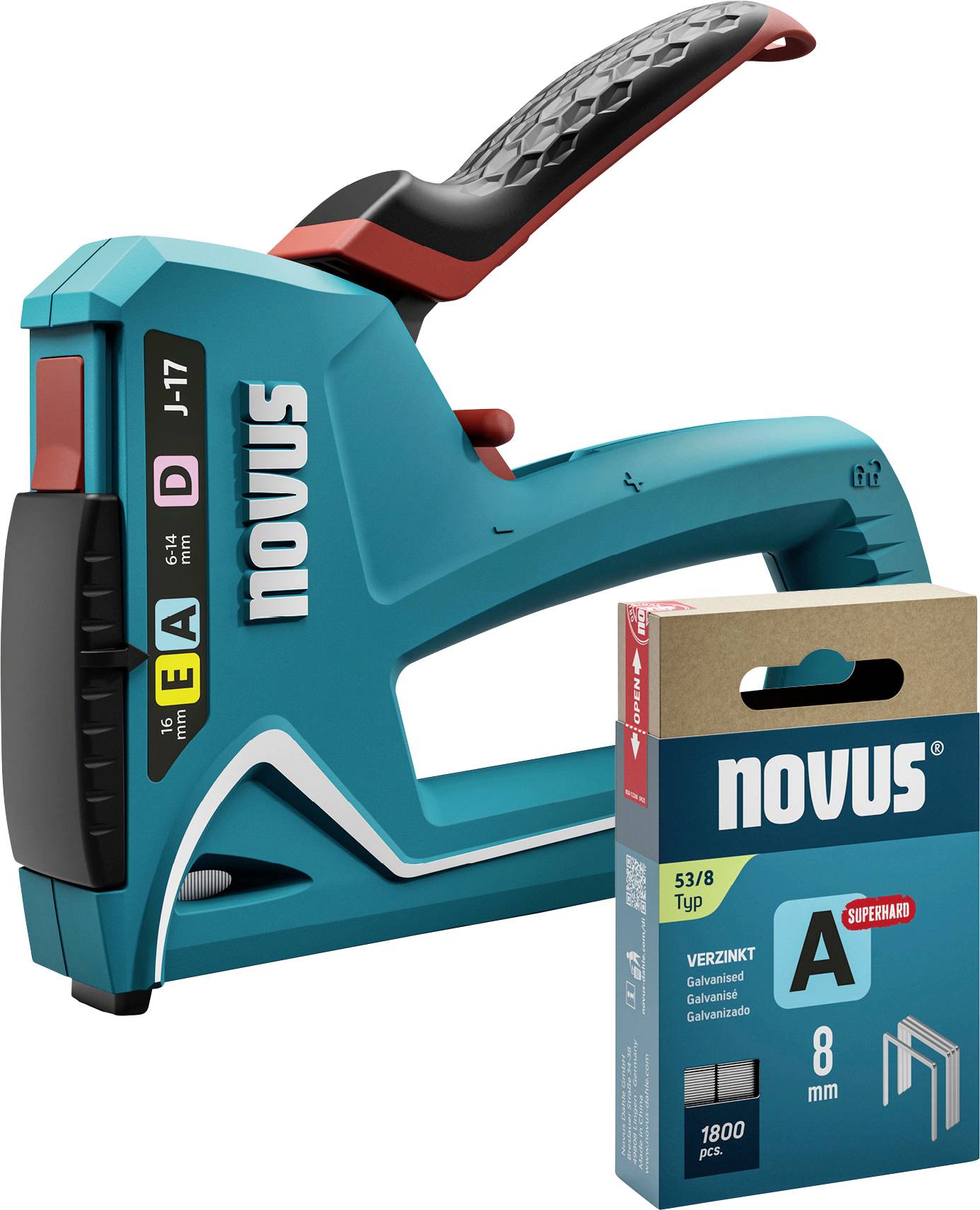 Novus Tools J-17 030-0458 Handheld stapler Staple length 6 - 14 mm