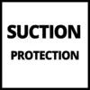'Suction Protection' in black text on a white background.<br><br>(Note: This looks like a direct translation with no British English-specific changes, as the phrase appears to be in English already.)