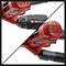 A red and black electric drill hammer with two views: above with dust collection bag, below with dust extraction hose.
