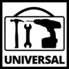Tool icons, including a hammer, a spanner and a drill, with the word 'Universal' underneath.