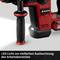 A red hammer drill with a black handle, brand 'Einhell', is shown. Text below: 'LED light for easy illumination of the working area'.