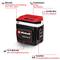 'Einhell Cool Box: Operation with 12/18 V or 230 V, power switchable. Functions: Cooling and warming. Volume: 27 L. Includes bag for batteries and accessories.'
