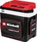 'Portable Cool Box with Einhell logo and battery power bank option. Black casing with red lid and additional accessory bag.'