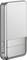 Silver portable power bank with a rectangular, slim design and side button. Below is the brand name 'EcoFlow'.