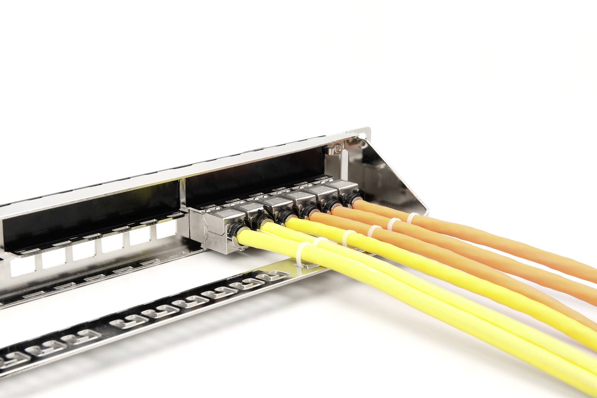 Digitus DN-91411-G 24 ports Patch panel 483 mm (19") 1 U Steel, Galvanized, Black, Black (RAL 9005), Metal Unequipped-7