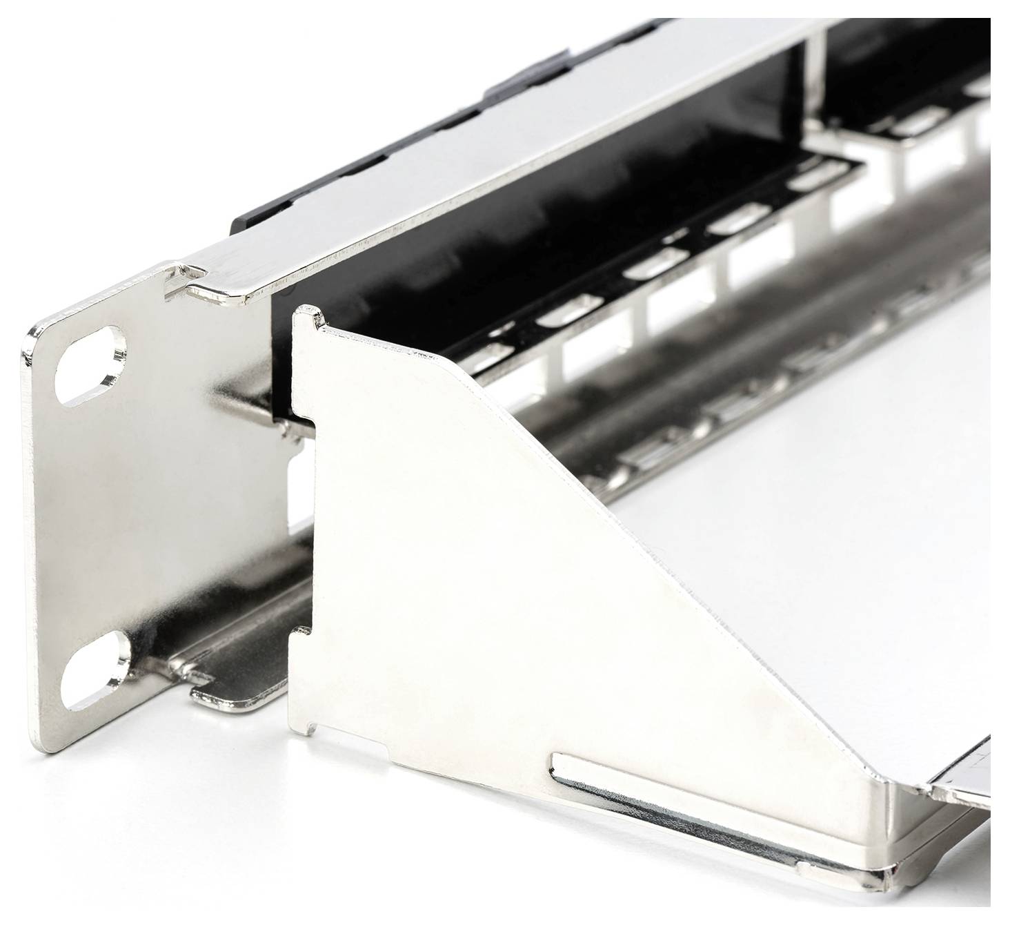Digitus DN-91411-G 24 ports Patch panel 483 mm (19") 1 U Steel, Galvanized, Black, Black (RAL 9005), Metal Unequipped-2