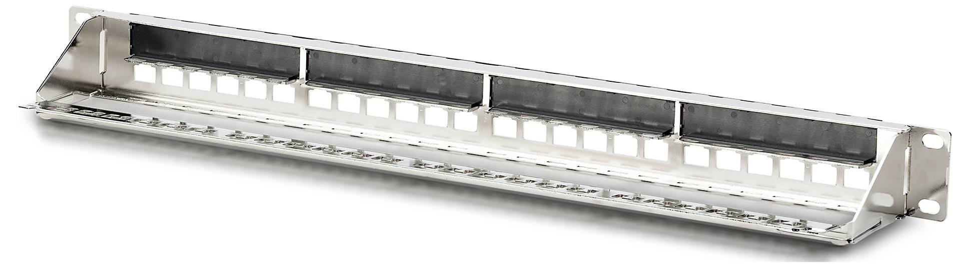 Digitus DN-91411-G 24 ports Patch panel 483 mm (19") 1 U Steel, Galvanized, Black, Black (RAL 9005), Metal Unequipped-3