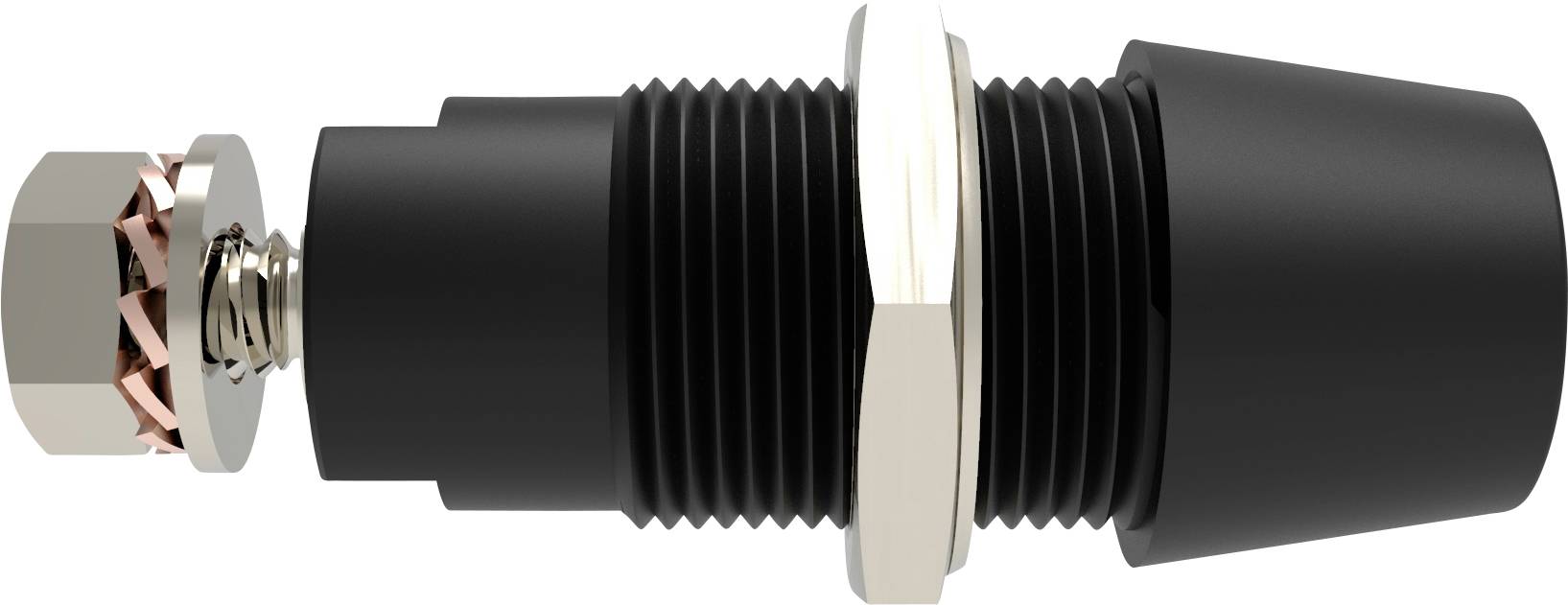 Schuetzinger DI SAB 9430 Ni / SW Safety surface-mount socket straight Black 1 pc(s)