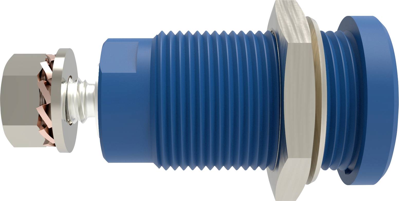 Schuetzinger DI SEB 9424 Ni / BL Safety socket straight Blue 1 pc(s)