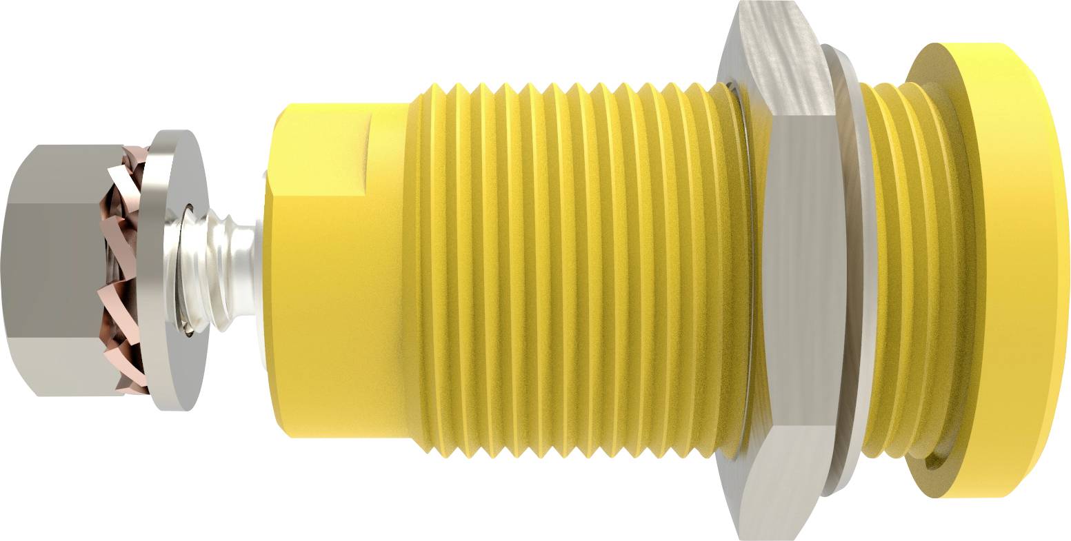 Schuetzinger DI SEB 9424 Ni / GE Safety socket straight Yellow 1 pc(s)